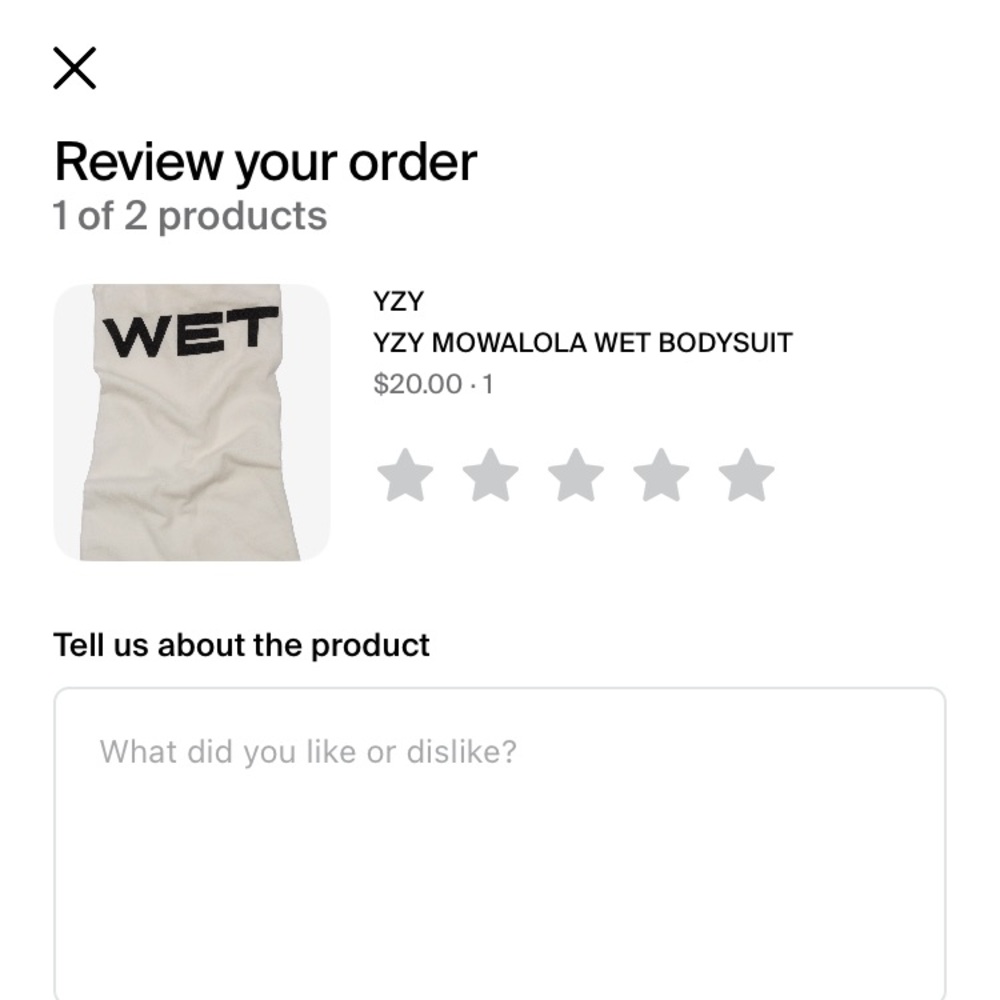 YZY WET body suit